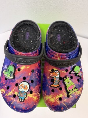 Crocs Kids' Classic Lined Galaxy Clogs Boys Size J5