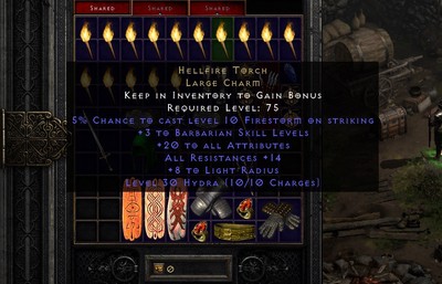 20/14 Barbarian Hellfire Torch / Diablo 2 Resurrected / PC / Non-Ladder SC