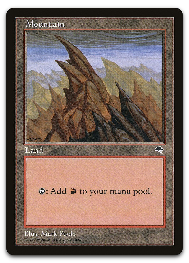 Mountain (Left) #346 (LP) Tempest TMP Magic MTG