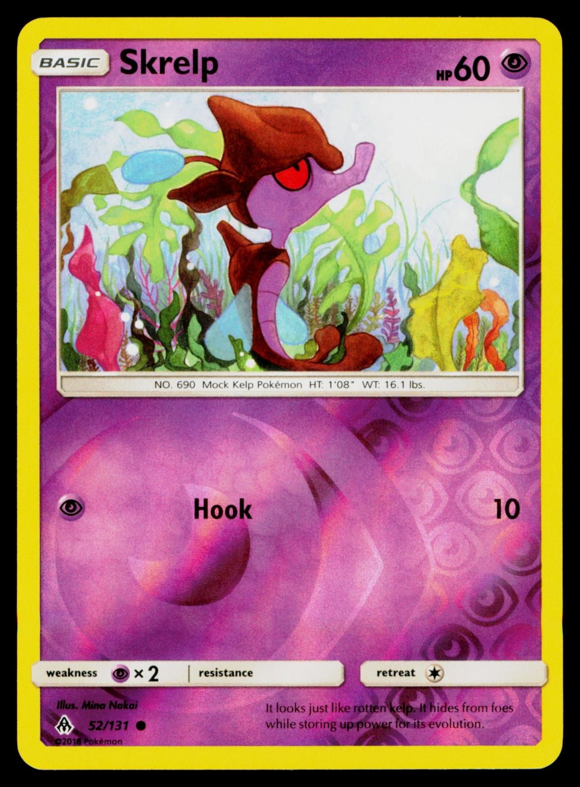 Skrelp - 52/131 NM Common Forbidden Light Pokemon Reverse Holo