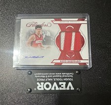 2024-25 Panini Flawless Reed Sheppard Patch Auto Ruby Rookie RC #2/13 Rockets
