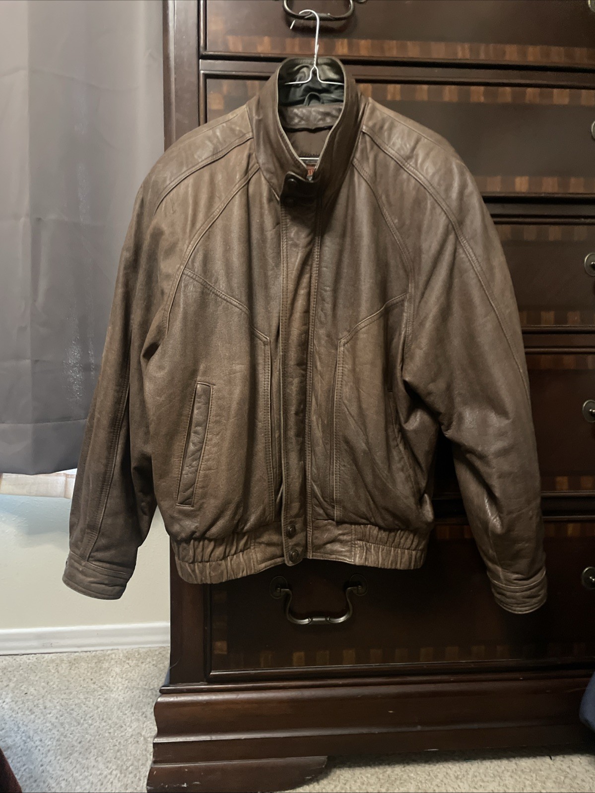 Wilsons Brown Leather Bomber. Very Warm. Medium Size.