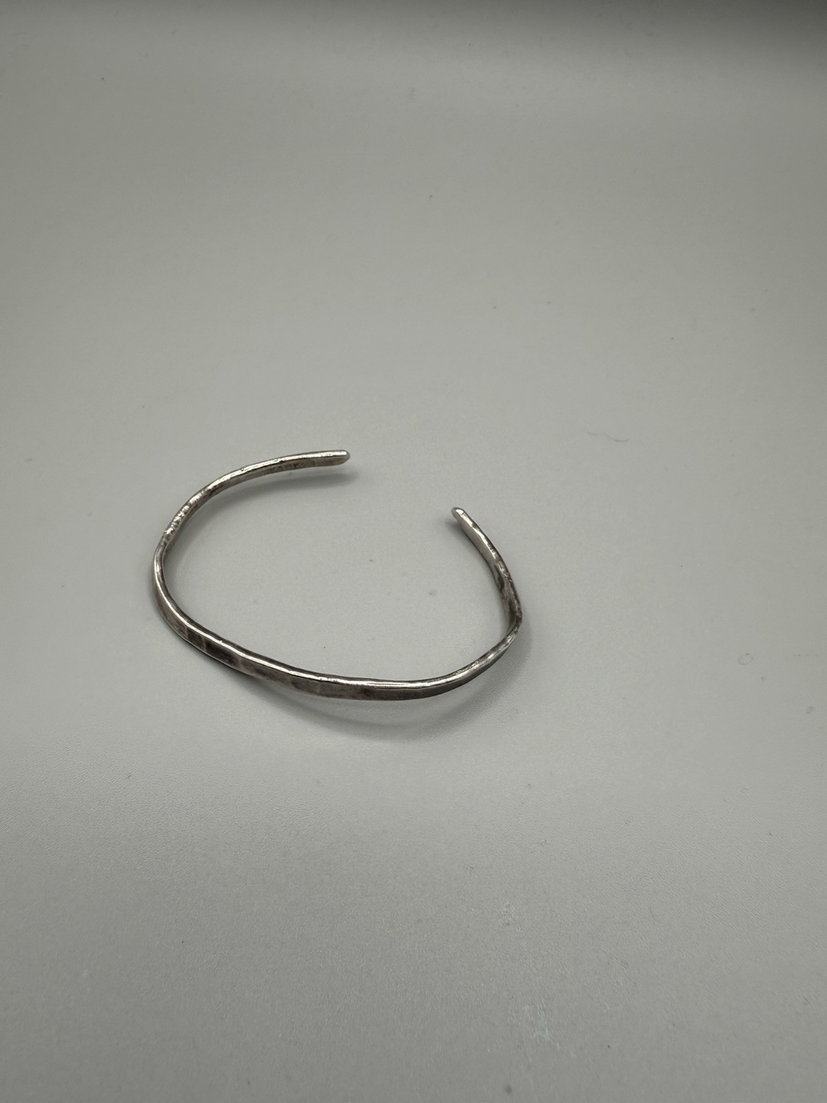 Abstract Sterling Silver Adjustable Cuff Bracelet - image 2