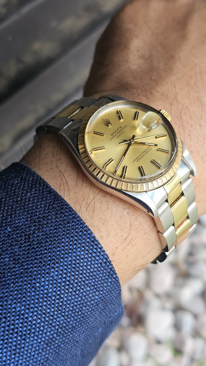 vintage rolex oyster perpetual 15053 men's automatic watch 1981 | eBay