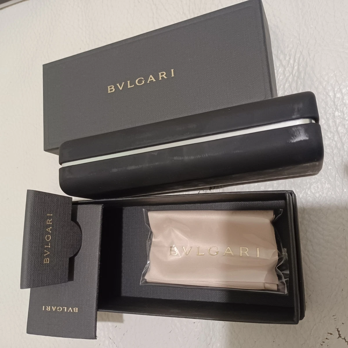 BVLGARI Sunglass Eyeglass Case + Original BVLGARI Box Bvlgari Eyeglass Cases & Storage for sale - eBay main image 3