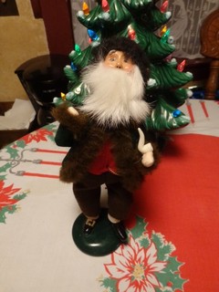 Vintage 1996 Byers Choice Carolers Man White Beard & Pipe USA EUC