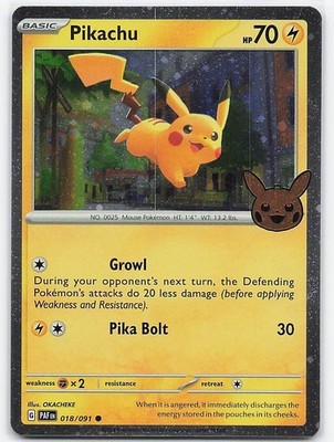 Pikachu - TCG Pokemon Karte PAF 018/091 Deutsch Trick or Trade 24