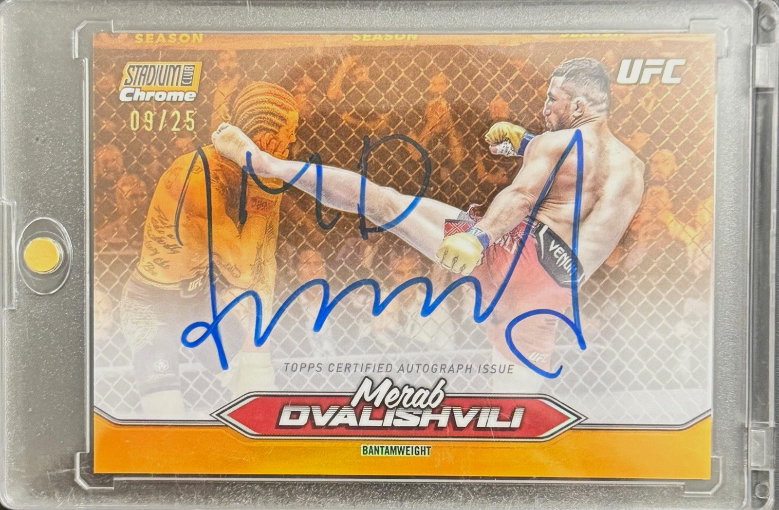2025 Topps Stadium Club UFC Chrome Autographs Merab Dvalishvili CAS-MDI /25