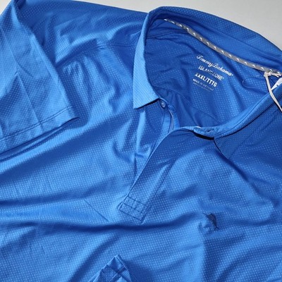 Tommy Bahama Polo Shirt Palm Desert Tides Victoria Blue SS New XXX-Large XXXL