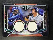 2020 Topps Tribute - Dual Player Relics Ken Griffey Jr, E. Martinez #DR-GM /150