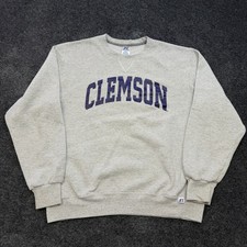 Vintage Clemson University Sweatshirt Mens Large Grey