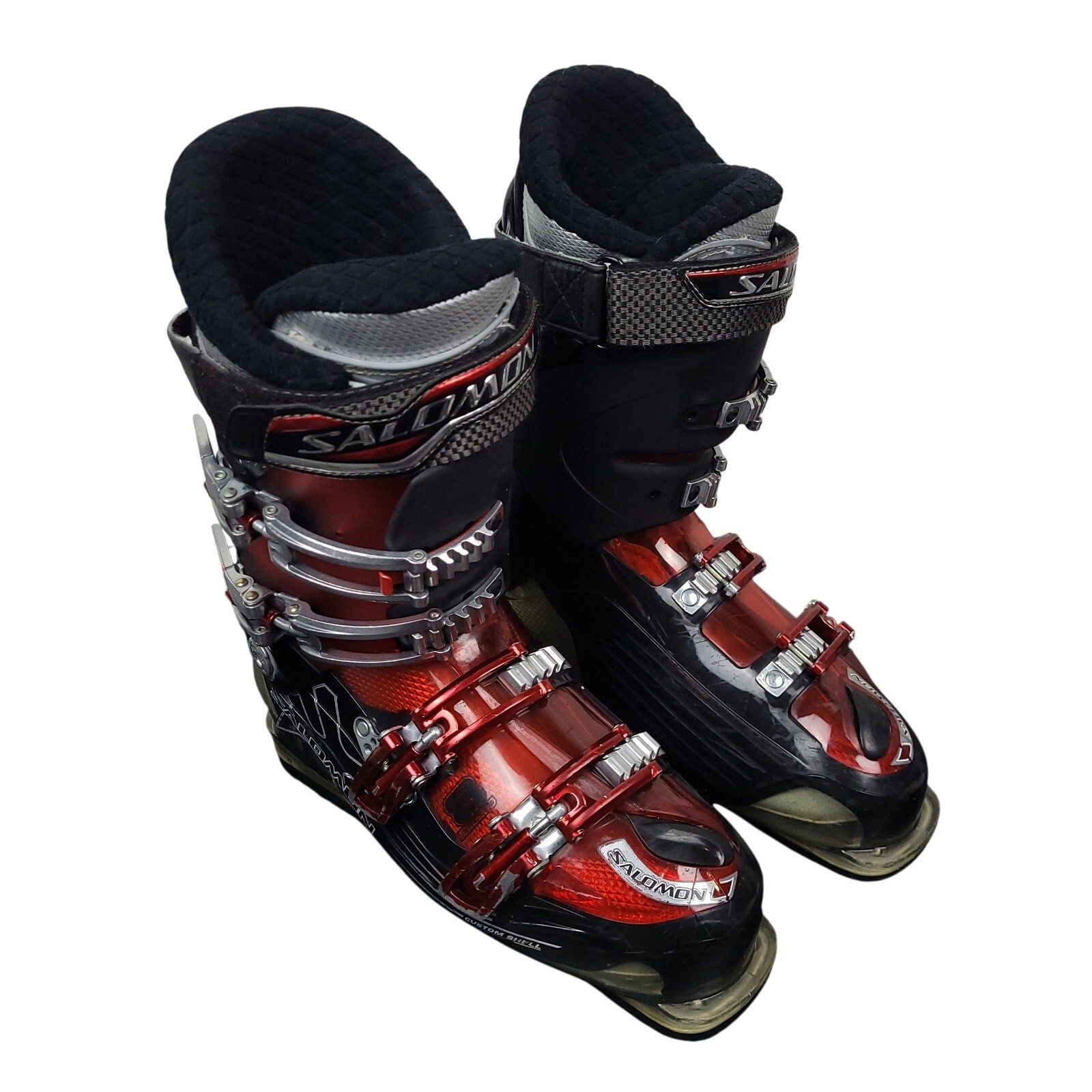 Scarponi da Sci Salomon Uomo Energyzer 100 Custom Shell Taglia 27 5 Nero Rosso Grigio