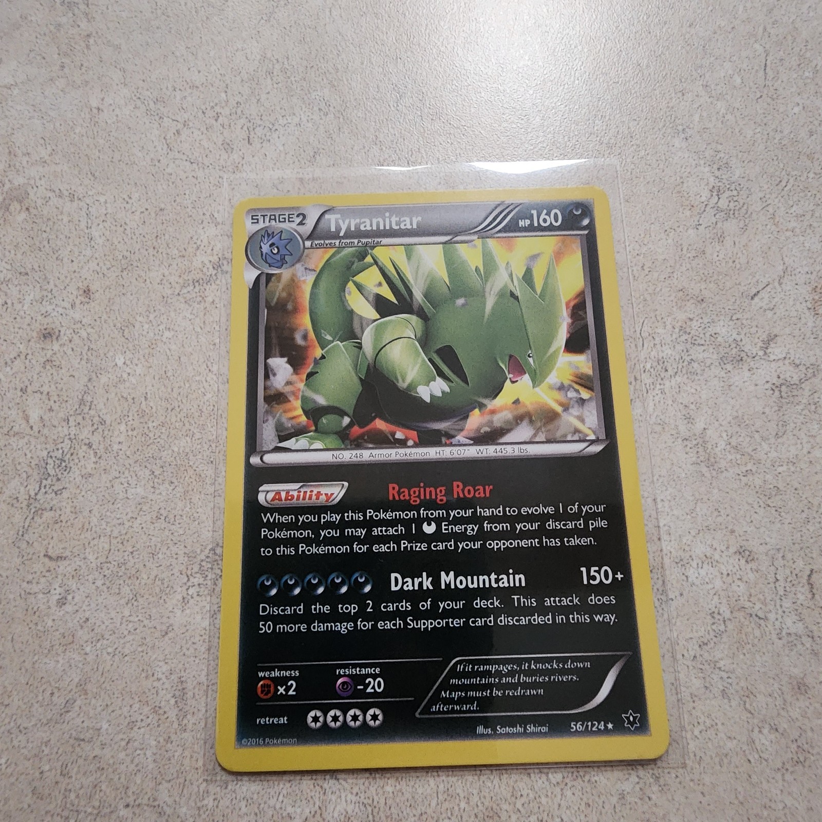 Tyranitar 56/124 Holo Rare XY - Fates Collide NM