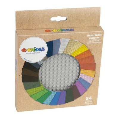 Q-Bricks - Basis Platte 20 x 20 Kartonbox 4 Stück - Farbe Fenstergrau