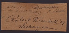 DANIEL WEBSTER - FREE FRANK SIGNED