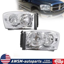 Pair Headlights Clear Corner For 2006-2008 Dodge Ram 1500 2500 3500 Pair Headlights Clear Corner For 2006-2008 Dodge Ram 1500 2500 3500