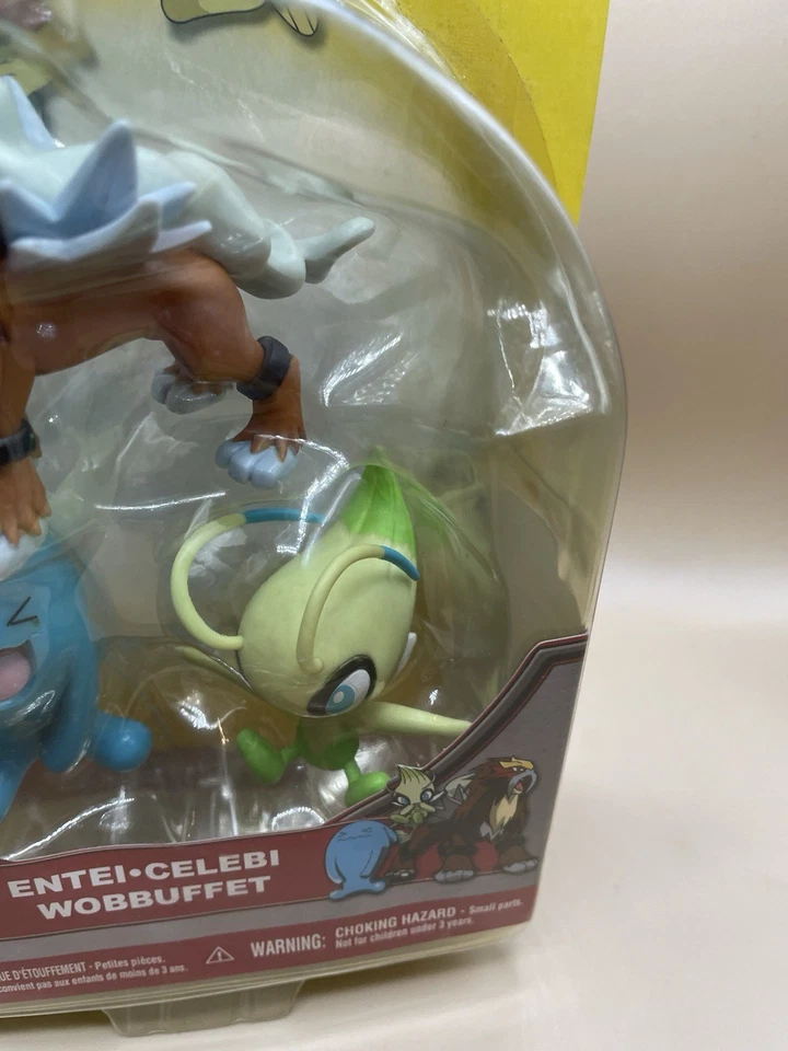 Pokemon Entei, Celebi y Wobbuffet Figura Paquete de 3 Envejecidos Foto 3 de 4