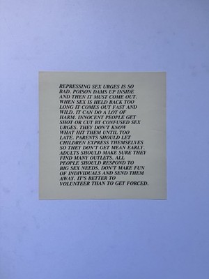 Jenny Holzer Inflammatory Essay edition by Millner Bros. (1982) 10 x 10