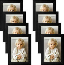 5X7 Picture Frames Set of 8, Black Gallery Wall Frame Collage, Thin Tabletop