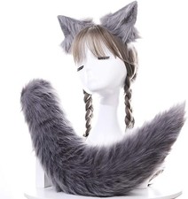DAYDREAM Handmade Fluffy Fox Ears and Tail Fox and Wolf Ears Cosplay Accessories