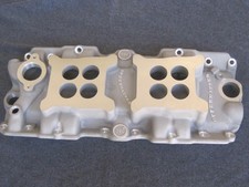 Nos Offenhauser 5492 Alum. Dual Carb Intake Manifold Chevy 348 Made Usa Nos Offenhauser 5492 Alum. Dual Carb Intake Manifold Chevy 348 Made Usa