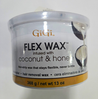 GiGi Flex Hard Non-Strip Hair Removal Wax, Coconut & Honey Scent 13 oz