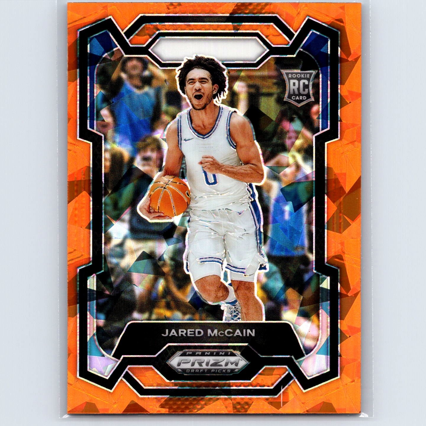 2024 Panini Prizm Draft Picks Jared McCain #35 Orange Ice Duke Blue Devils