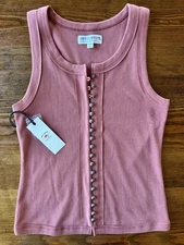 Idyllwind Boot Barn Western Button Front Tank Top Medium NWT