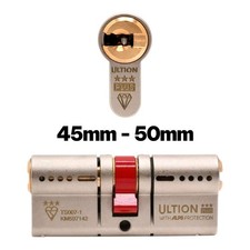 Ultion 3* Plus Eurozylinder Türschloss (45 + 50 = 95 mm lang) PVC & Verbund