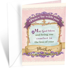 Mom Sympathy Card, Greetings, Made in America, Eco-Friendly, Thick Card Stock w