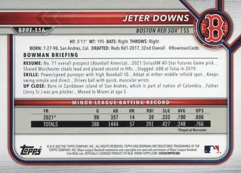 Jeter Downs Bowman cromo #BCP- Boston Red Sox - Imagen 2 de 2
