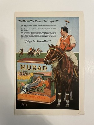 1921 Murad Turkish Cigarettes & Johns-Manville Asbestos 2-Sided Magazine Ads