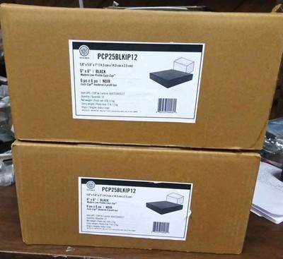 Nuvo Galvanized Steel Black Flat Modern Post Cap PCP25BLK1P12  Lot of 24