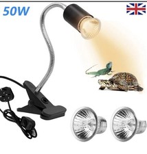 UVA+UVB Reptile Heat Basking Light Bulb Lamp Clip For Turtle Tortoise Lizard 50W