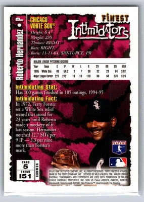 Roberto Hernandez 1996 Finest Intimidators Chicago White Sox #5