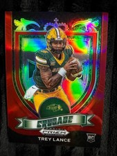 2021 Panini Prizm Draft Picks Crusade Trey Lance Rookie Card No. 164 North Dakot. rookie card picture