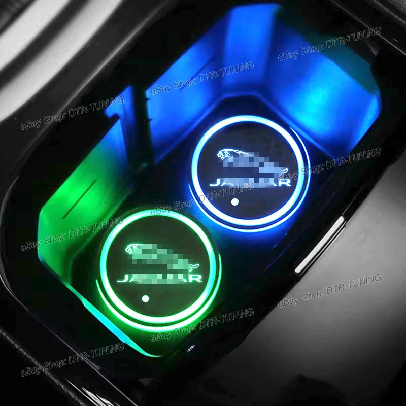 LED Car Cup Pads 7 Colors Accessories Light Cover Interior Decoration Lights RGB - Imagem 4 de 4