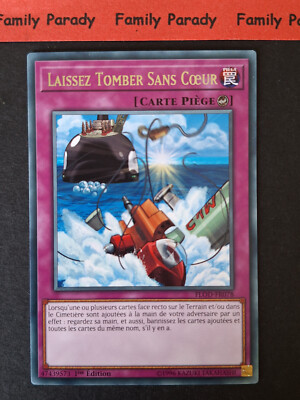 Laissez Falling Ohne Herz FLOD-FR078 Karte Yugioh! Selten 1ère Edition French