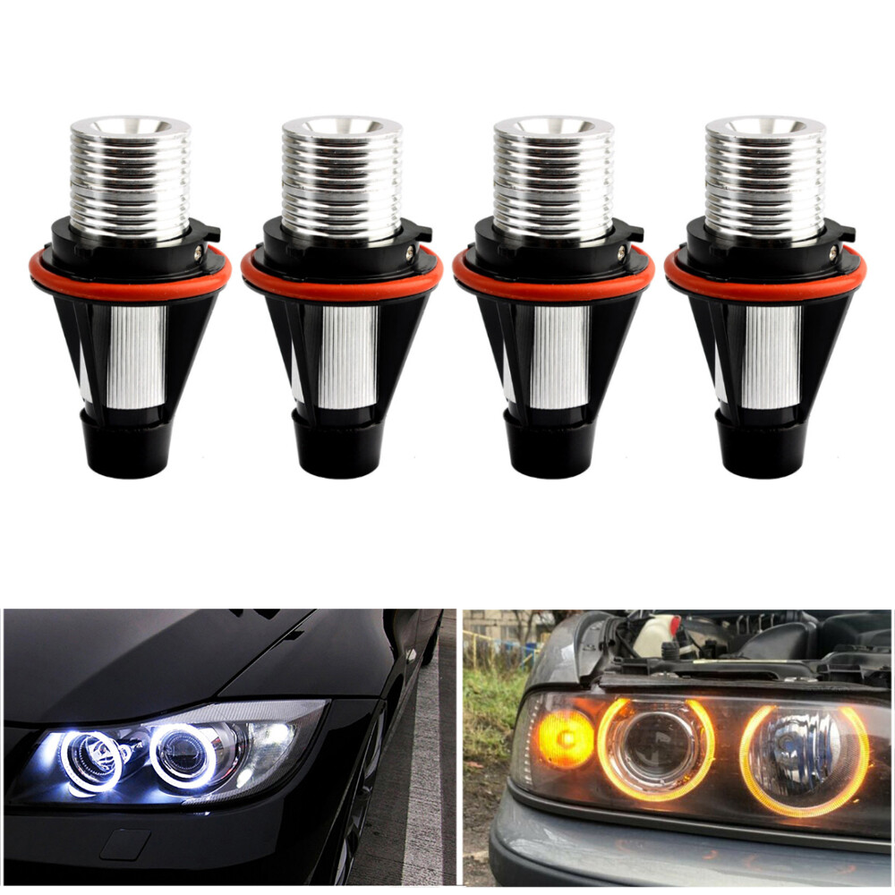 For BMW X5 E39 E60 E63 E64 E53 Amber LED Bulbs Angel Eyes Halo Ring Marker Light