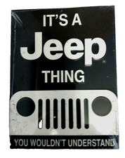 Home Accents Open Road Its A Jeep Thing Metal Sign Black Wall Art Car New Sealed