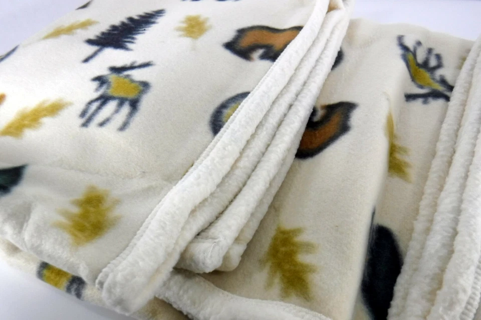 Manual Woodworkers and Weavers Blanket Throw Fleece Sherpa Camp Lodge 62 x 50 - Image 3 of 4