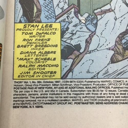 Thor #384 Vol 1 (1987) Marvel Comics – The Once and Future Thor! Bronze Age - Picture 2 of 4