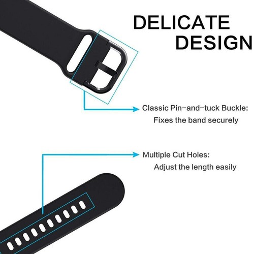 Sport For Garmin Vivoactive 4S Venu 2S Move 3S Color Clasp Band Silicone Strap - Picture 10 of 29