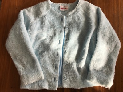 Hanna Andersson 110 Soft Fluffy Blue Girls Cardigan