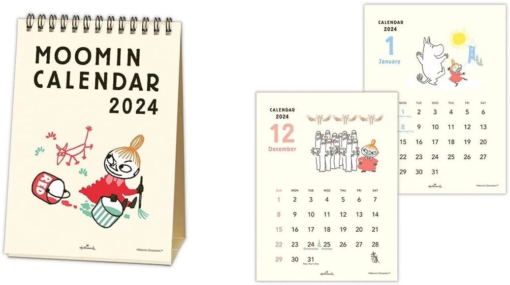 Moomin Calender 2024 Japan Hallmark Little Mii 2024 desk Calendar Japan  824-396 | eBay