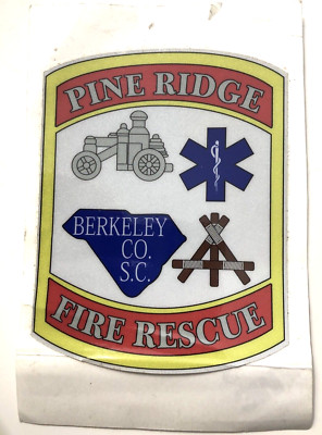 Pine Ridge Fire Dept-Fire STICKER-Berkeley County SC