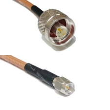 RG142 Silver N MALE to SMA MALE Coax RF Cable USA Lot