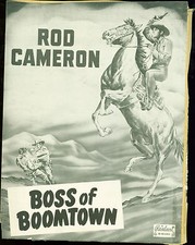 Boss of Boomtown (1944)  Rod Cameron, Tom Tyler, Fuzzy Knight  press sheet