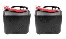 2x Benzinkanister 20L Kraftstoffkanister Reserve Kanister UN-Zulassung schwarz
