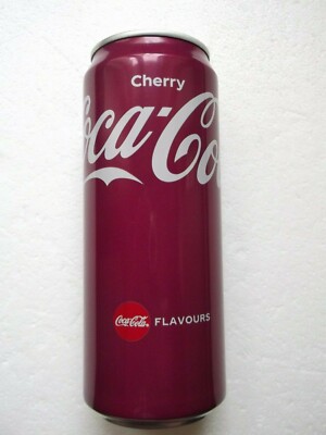 COCA COLA CHERRY from POLAND 2022 empty slim can 330ml top opened